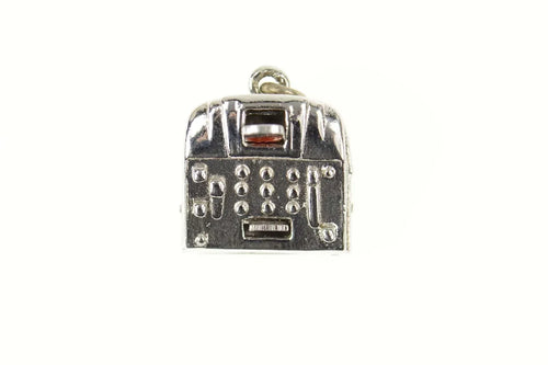 Sterling Silver 3D Articulated Cash Register Money Charm/Pendant