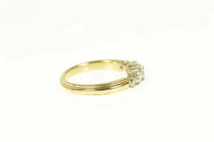 18K 0.61 Ctw Five Stone Classic Diamond Band Ring Size 6 Yellow Gold