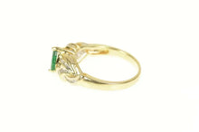 Load image into Gallery viewer, 14K 0.91 Ctw Natural Emerald Diamond Engagement Ring Size 7.25 Yellow Gold