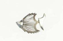 Load image into Gallery viewer, Sterling Silver Unique Stylized Angel Fish Statement Pin/Brooch