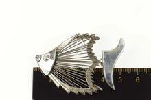 Load image into Gallery viewer, Sterling Silver Unique Stylized Angel Fish Statement Pin/Brooch