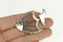 Load image into Gallery viewer, Sterling Silver Unique Stylized Angel Fish Statement Pin/Brooch
