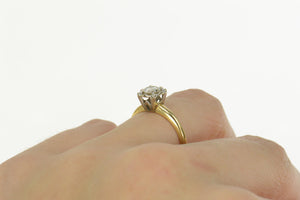 14K 0.48 Ct G/VS1 1940's Diamond Engagement Ring Size 7 Yellow Gold