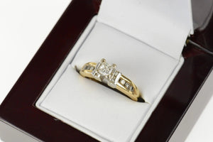 14K 1.00 Ctw Princess Diamond Engagement Ring Size 6 Yellow Gold