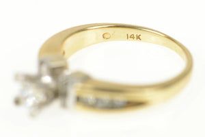 14K 1.00 Ctw Princess Diamond Engagement Ring Size 6 Yellow Gold