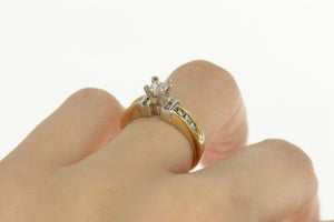 14K 1.00 Ctw Princess Diamond Engagement Ring Size 6 Yellow Gold