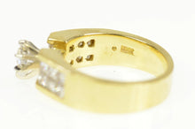 Load image into Gallery viewer, 18K 0.86 Ctw Coffin Diamond Princess Engagement Ring Size 6.5 Yellow Gold