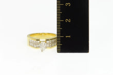Load image into Gallery viewer, 18K 0.86 Ctw Coffin Diamond Princess Engagement Ring Size 6.5 Yellow Gold