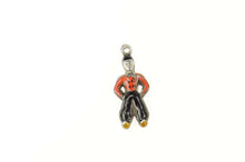 Load image into Gallery viewer, Sterling Silver Black &amp; Red Enamel Dutch Netherlands Man Charm/Pendant
