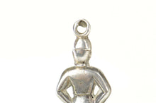 Load image into Gallery viewer, Sterling Silver Black &amp; Red Enamel Dutch Netherlands Man Charm/Pendant