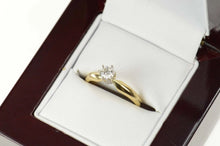 Load image into Gallery viewer, 14K 0.25 Ct Diamond Solitaire Classic Engagement Ring Size 4.5 Yellow Gold