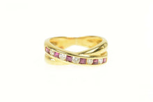 Load image into Gallery viewer, 14K 0.40 Ctw Diamond Tourmaline X Band Ring Size 4.75 Yellow Gold