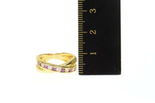 Load image into Gallery viewer, 14K 0.40 Ctw Diamond Tourmaline X Band Ring Size 4.75 Yellow Gold