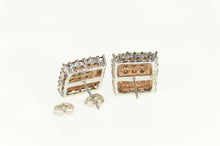 Load image into Gallery viewer, 10K 1.92 Ctw Champagne Diamond Square Stud Earrings Yellow Gold