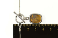 Load image into Gallery viewer, Sterling Silver Glass Encased Butterfly Wing Snake Chain Necklace 16.25&quot;