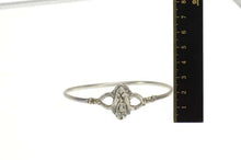 Load image into Gallery viewer, Sterling Silver Ornate Chinese Bearded Face Bangle Bracelet 8&quot;