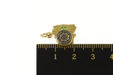 Load image into Gallery viewer, Gold Filled Delaware Technical Community College Emerald Charm/Pendant