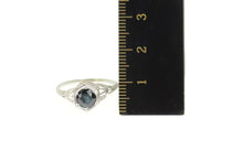 Load image into Gallery viewer, 14K 1.02 Ct Art Deco Filigree Sapphire Engagement Ring Size 7.5 White Gold