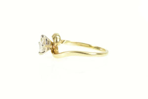 14K 0.38 Ct Marquise Diamond Solitaire Engagement Ring Size 6.25 Yellow Gold