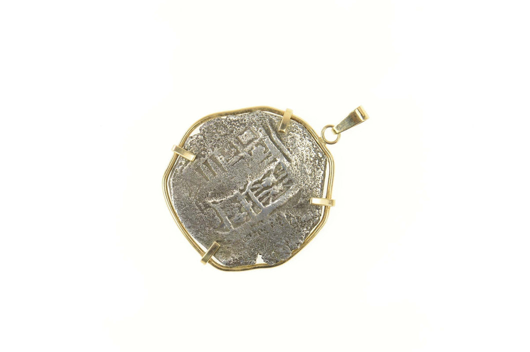 14K Spanish Shipwreck Coin Statement Pendant Yellow Gold