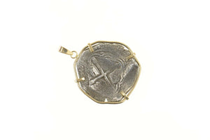 14K Spanish Shipwreck Coin Statement Pendant Yellow Gold