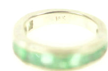 Load image into Gallery viewer, 18K 3.28 Ctw Natural Emerald Wedding Band Ring Size 5 White Gold