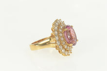 Load image into Gallery viewer, 18K 12.26 Ctw Pink Spinel Diamond Halo Engagement Ring Size 7 Rose Gold