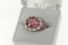 Load image into Gallery viewer, 18K 13.59 Ctw Pink Tourmaline Sapphire Diamond Ring Size 7.5 Yellow Gold