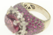 Load image into Gallery viewer, 18K 13.59 Ctw Pink Tourmaline Sapphire Diamond Ring Size 7.5 Yellow Gold