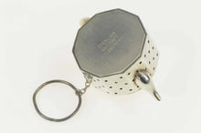 Load image into Gallery viewer, Sterling Silver Tea Pot Steeper Infuser Articulated Chain Ring
