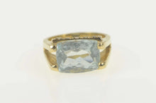 Load image into Gallery viewer, 14K 4.70 Ctw Aquamarine Diamond Cocktail Ring Size 6 Yellow Gold