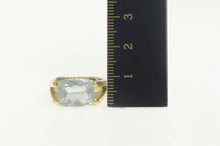 Load image into Gallery viewer, 14K 4.70 Ctw Aquamarine Diamond Cocktail Ring Size 6 Yellow Gold