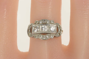 Platinum 1.40 Ctw Art Deco Diamond Engagement Ring Size 7.5