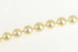 14K 8.5mm Pearl Strand Classic Retro Statement Bracelet 7" Yellow Gold