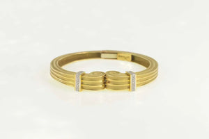 18K Robert Wander Winc Diamond Scroll Cuff Bracelet 6.75" Yellow Gold