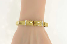 Load image into Gallery viewer, 18K Robert Wander Winc Diamond Scroll Cuff Bracelet 6.75&quot; Yellow Gold