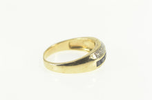 Load image into Gallery viewer, Sterling Silver Princess Syn. Sapphire CZ Men&#39;s Wedding Ring Size 5