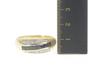 Load image into Gallery viewer, Sterling Silver Princess Syn. Sapphire CZ Men&#39;s Wedding Ring Size 5