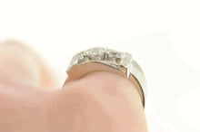 Load image into Gallery viewer, 14K 1930&#39;s 0.61 Ctw Old European Diamond Buckle Ring Size 5 White Gold