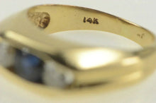 Load image into Gallery viewer, 14K 1.15 Ctw Natural Sapphire Diamond Statement Ring Yellow Gold