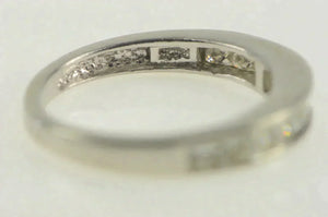 14K 0.75 Ct Princess Cut Diamond Wedding Band Ring White Gold