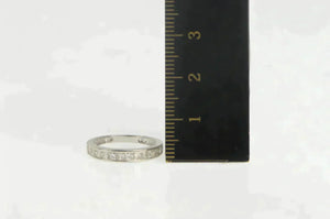 14K 0.75 Ct Princess Cut Diamond Wedding Band Ring White Gold
