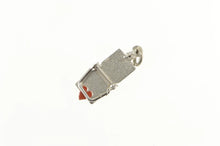 Load image into Gallery viewer, Sterling Silver Heart Red Enamel Mouse Trap Cute Retro Charm/Pendant