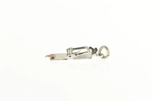 Sterling Silver Heart Red Enamel Mouse Trap Cute Retro Charm/Pendant