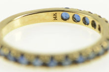 Load image into Gallery viewer, 14K Natural Sapphire Classic Wedding Band Ring Yellow Gold