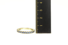 Load image into Gallery viewer, 14K Natural Sapphire Classic Wedding Band Ring Yellow Gold