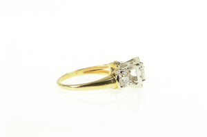 14K 1.00 Ctw Diamond Three Stone Engagement Ring Yellow Gold