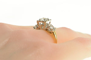 14K 1.00 Ctw Diamond Three Stone Engagement Ring Yellow Gold