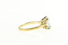 Load image into Gallery viewer, 14K 2.57 Ctw Aquamarine Diamond Accent Statement Ring Yellow Gold