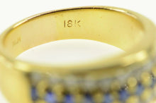 Load image into Gallery viewer, 18K 1.88 Ctw Sapphire Diamond Statement Band Ring Yellow Gold